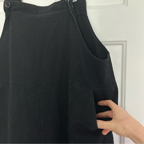 Blogger Favorite Cotton Linen Blend Loose Fitting Overalls - Picture 6 of 6